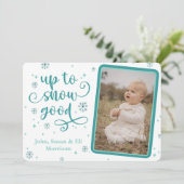 Carte de vacances jusqu'à neige (Debout devant)