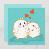 Carte de vacances Kawaii Bunnies (Devant / Derrière)