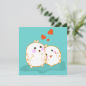 Carte de vacances Kawaii Bunnies (Debout devant)