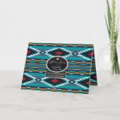 Carte de vacances Kokopelli turquoise (Dos)
