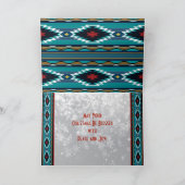 Carte de vacances Kokopelli turquoise (Intérieur)