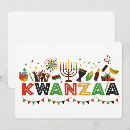 Carte de vacances Kwanzaa (Devant / Derrière)