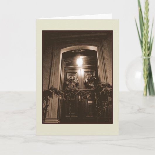 Carte de vacances "La Porte de Noël" - Vide (Devant)