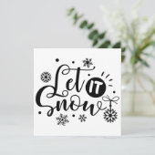 Carte de vacances : Laisser neiger (Debout devant)