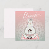 Carte de vacances lama (Devant / Derrière)