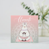 Carte de vacances lama (Debout devant)