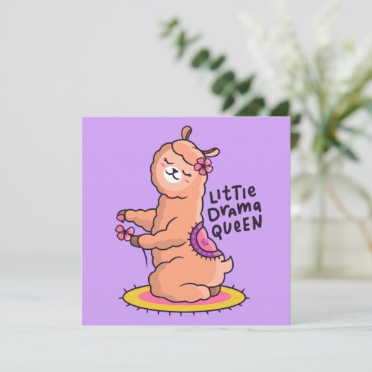 Carte de vacances lama (Debout devant)