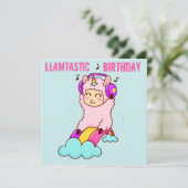 Carte de vacances lama (Debout devant)