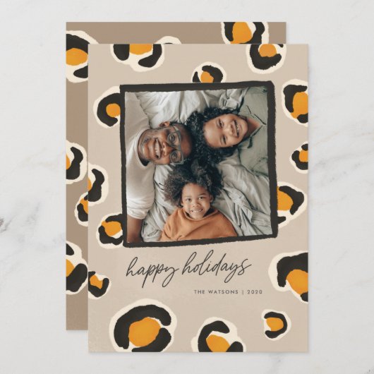 Carte de vacances Leopard Spots (Devant / Derrière)