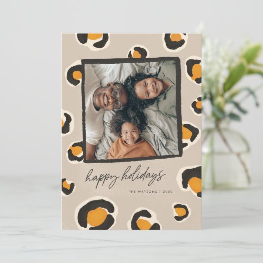 Carte de vacances Leopard Spots (Debout devant)