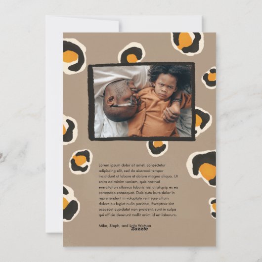 Carte de vacances Leopard Spots (Dos)