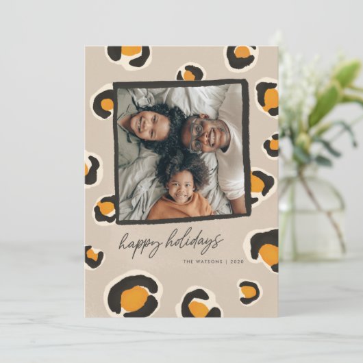 Carte de vacances Leopard Spots (Debout devant)