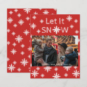 Carte de vacances Let It Snow (Devant / Derrière)