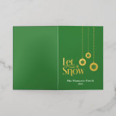 Carte de vacances "Let it Snow" Pliage Vert Pile (Mise à l'extérieur)