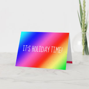 Carte de vacances LGBT Funny Rainbow Colors