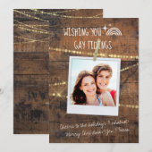 Carte de vacances LGBT photo Gay Tidings (Devant / Derrière)