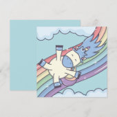 Carte de vacances licorne (Devant / Derrière)