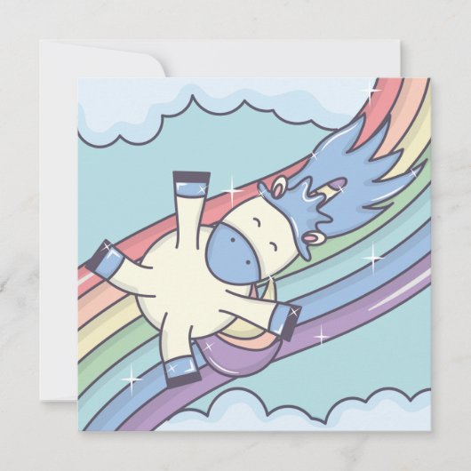 Carte de vacances licorne (Devant)