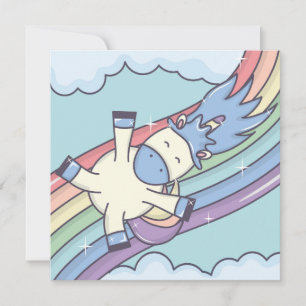 Carte de vacances licorne
