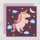 Carte de vacances licorne (Devant / Derrière)