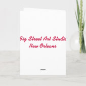 Carte de vacances Little New Orleans Snowman (Dos)