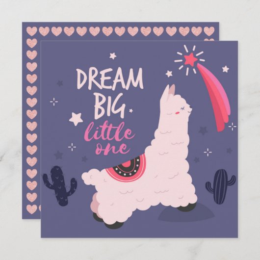 Carte de vacances Llama (Devant / Derrière)