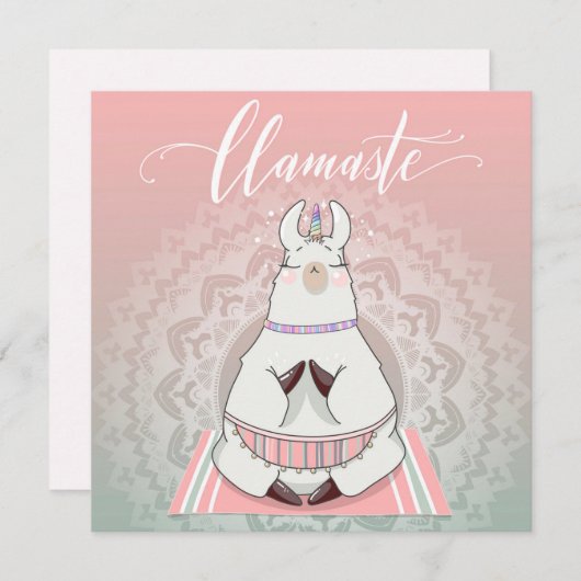 Carte de vacances Llama (Devant / Derrière)