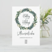 Carte de vacances Logo d'affaires moderne (Debout devant)