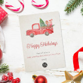 Carte de vacances Logo d'aquarelle d'entreprise