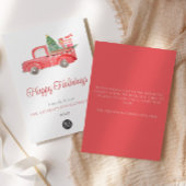 Carte de vacances Logo d'aquarelle d'entreprise