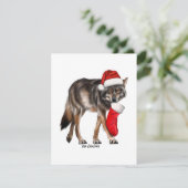 Carte de vacances - Loup (Debout devant)