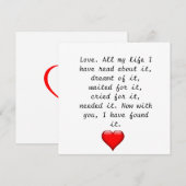 Carte de vacances Love Day (Devant / Derrière)