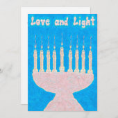 Carte de vacances Love et Light Hanoukka (Devant / Derrière)