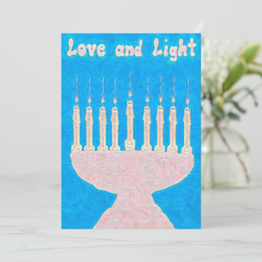 Carte de vacances Love et Light Hanoukka (Debout devant)