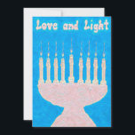 Carte de vacances Love et Light Hanoukka<br><div class="desc">Envoyez Amour et Lumière à tous vos amis et parents juifs cette saison Hanoukka.</div>