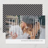 Carte de vacances Love+Joy - Neige (Devant / Derrière)