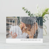 Carte de vacances Love+Joy - Neige (Debout devant)