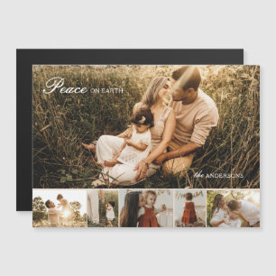 Carte de vacances magnétique multi-photo Peace on 