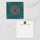 Carte de vacances Mah Jongg petite (Devant / Derrière)