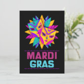 Carte de vacances Mardi Gras Masques (Debout devant)