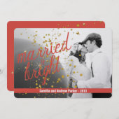 Carte de vacances MARIAGE & BRIGHT Flat (Devant / Derrière)