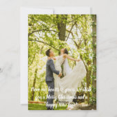 Carte de vacances Mariage de Noël Marié (Dos)