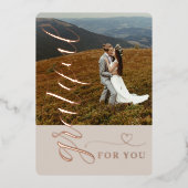 Carte de vacances mariage Foil (Recto)