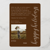 Carte de vacances mariage Foil (Verso)