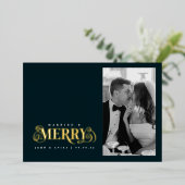 Carte de vacances Marié et Joyeux Classic Foil (Debout devant)