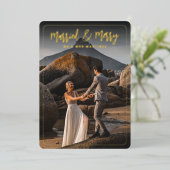 Carte de vacances Marié & Joyeux cadre arrondi Foi (Debout devant)