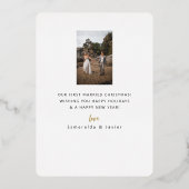 Carte de vacances Marié & Joyeux cadre arrondi Foi (Verso)