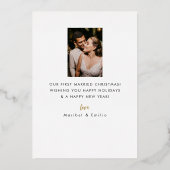 Carte de vacances Marié & Joyeux Foil (Verso)