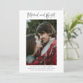 Carte de vacances mariée et brillante photo (Debout devant)