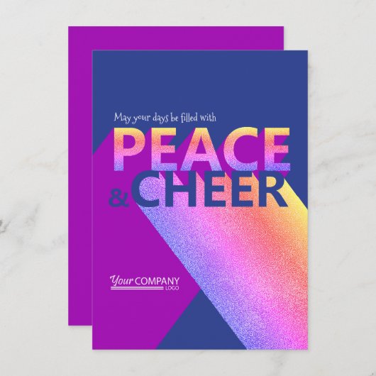 Carte de vacances Marine Blue, Rose, Word Art Comp (Devant / Derrière)